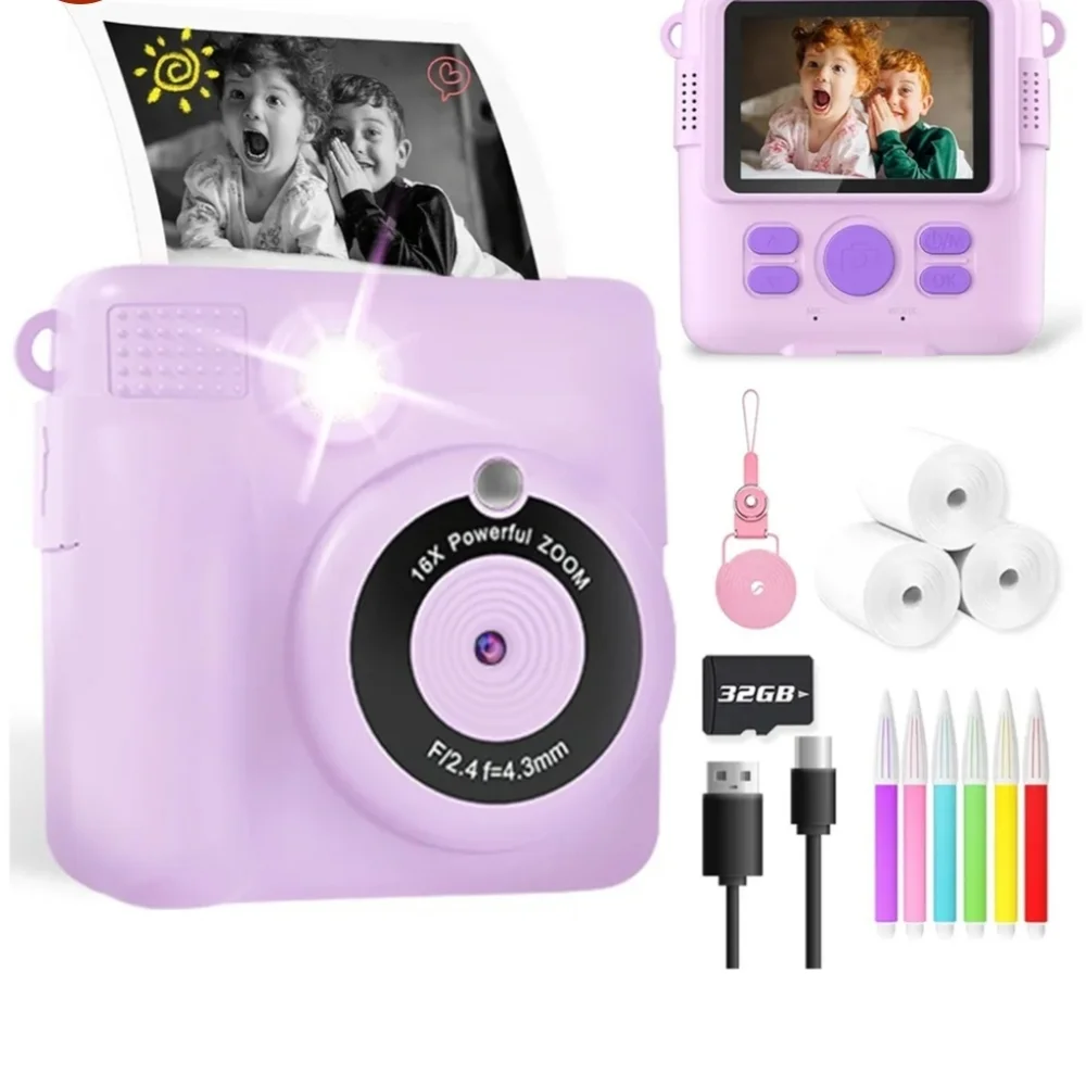 Pink and Blue DIY Instant Digital Camera